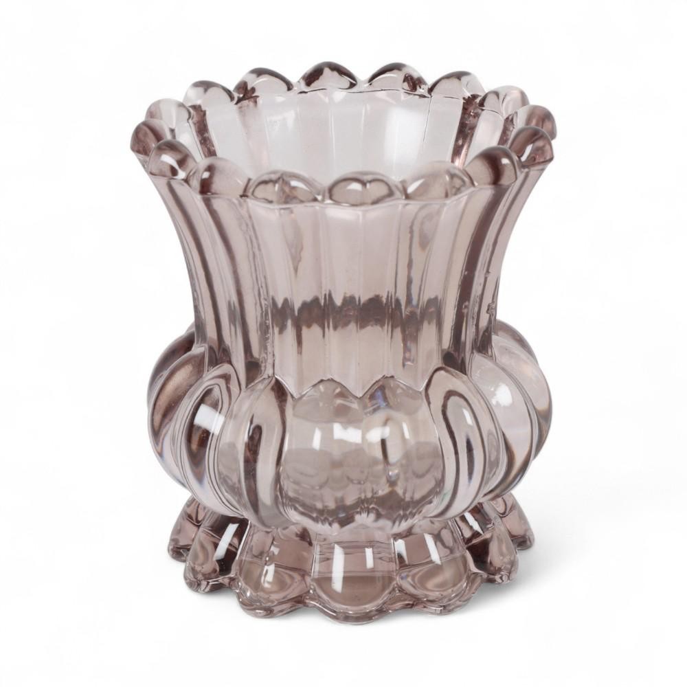 PORTACANDELA VETRO ANNEMARIE LILLA H.11